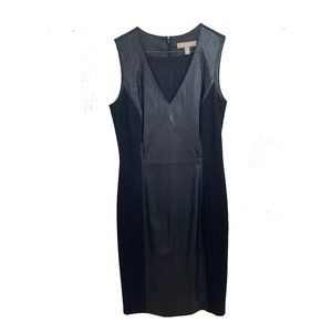 Black Leather Sheath Dress